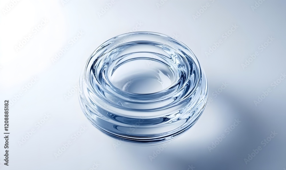 Glass rings swirl studio backdrop clean product display Glass rings swirl studio backdrop clean product display
