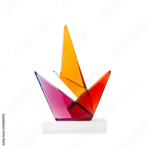 An abstract art sculpture with a modern design, placed on a white background, ideal for showcasing creativity, innovation, and contemporary art themes.
