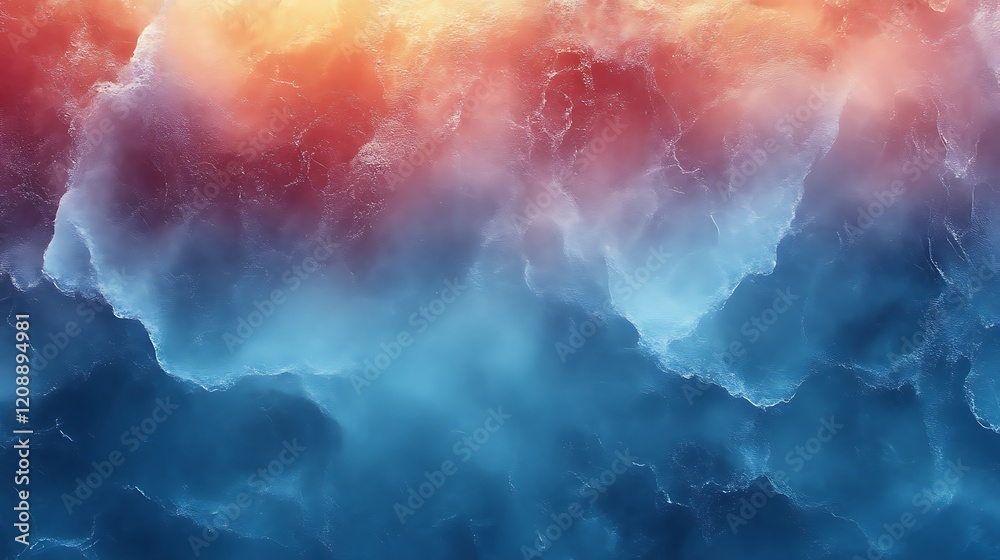 Abstract Ocean Waves Sunset Hues Artistic Image Abstract Ocean Waves Sunset Hues Artistic Image