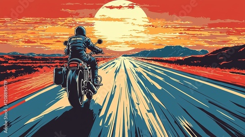 Sunset Ride: Open Road Adventure
