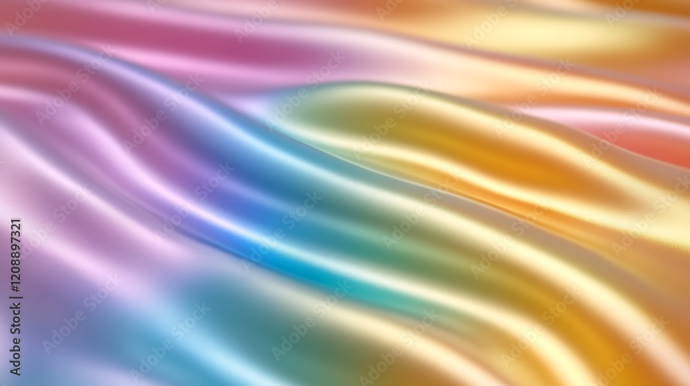 Abstract Pastel Rainbow Silk Draped Fabric Abstract Pastel Rainbow Silk Draped Fabric