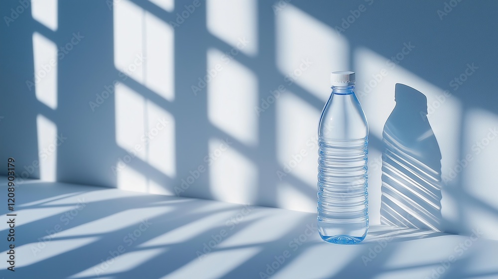 Elegant Water Bottle Product Photography - Hydration, Active Lifestyle, Sports, and Wellness Marketing and Advertising Concepts