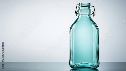 Obraz na płótnie Elegant Water Bottle Product Photography - Hydration, Active Lifestyle, Sports, and Wellness Marketing and Advertising Concepts w salonie