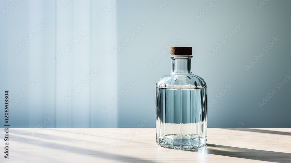 Elegant Water Bottle Product Photography - Hydration, Active Lifestyle, Sports, and Wellness Marketing and Advertising Concepts
