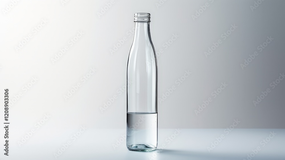 Elegant Water Bottle Product Photography - Hydration, Active Lifestyle, Sports, and Wellness Marketing and Advertising Concepts