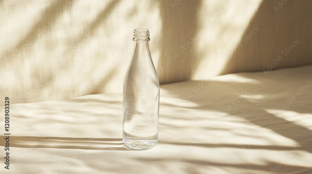 Elegant Water Bottle Product Photography - Hydration, Active Lifestyle, Sports, and Wellness Marketing and Advertising Concepts