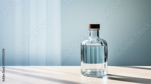 Obraz na płótnie Elegant Water Bottle Product Photography - Hydration, Active Lifestyle, Sports, and Wellness Marketing and Advertising Concepts w salonie