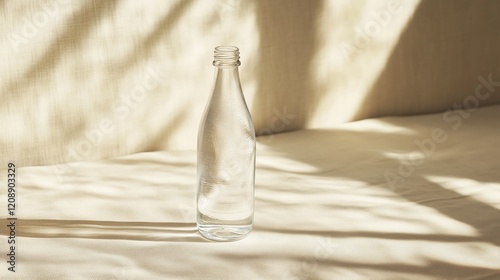 Obraz na płótnie Elegant Water Bottle Product Photography - Hydration, Active Lifestyle, Sports, and Wellness Marketing and Advertising Concepts w salonie
