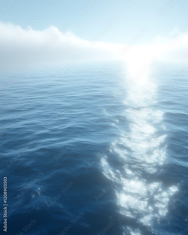Calm ocean surface with sunlight reflection. Calm ocean surface with sunlight reflection.