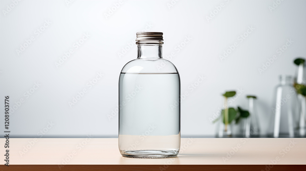 Elegant Water Bottle Product Photography - Hydration, Active Lifestyle, Sports, and Wellness Marketing and Advertising Concepts