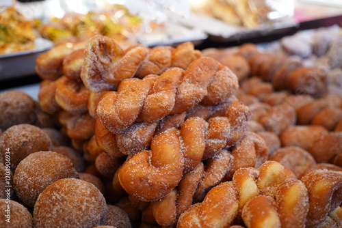 Korea's popular twisted donut, kkwabaegi photo