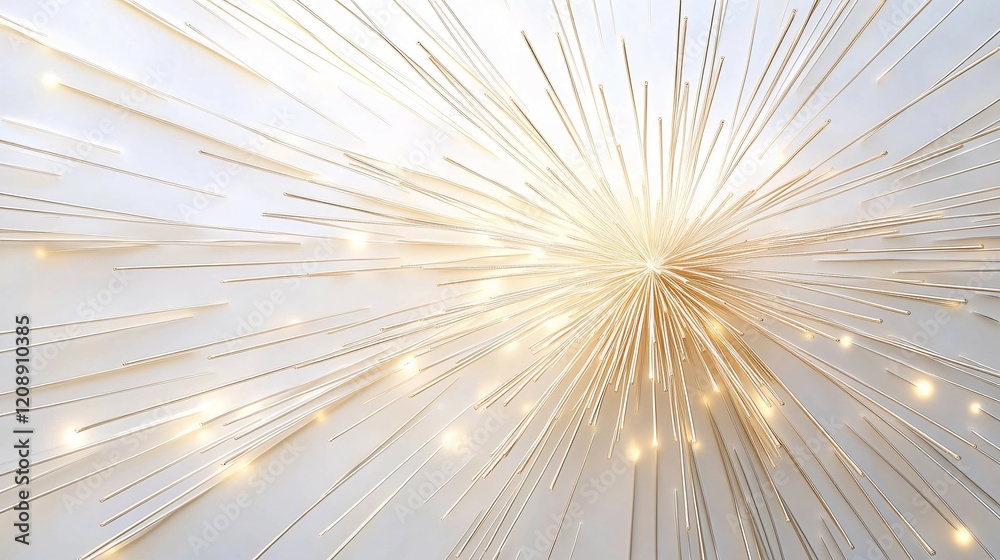 Fototapeta premium Golden Light Streaks Radiating From Center