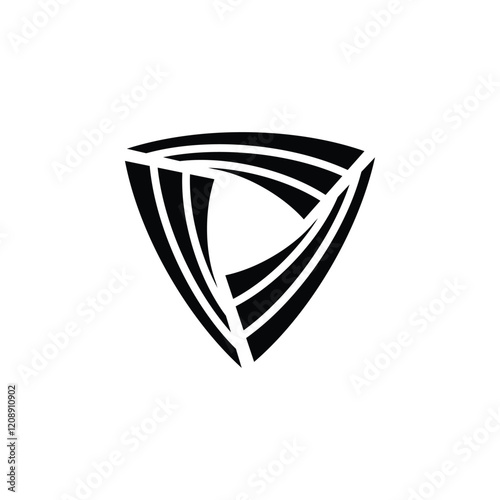 shield design logo with 3 elements visible rotating