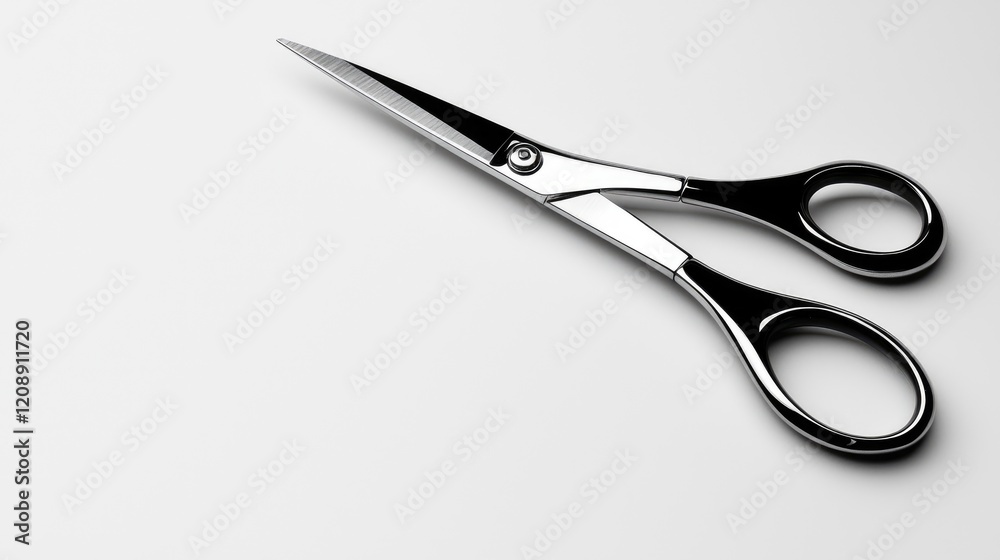 Fototapeta premium Sharp scissors on white background, isolated. Use website, advertisement