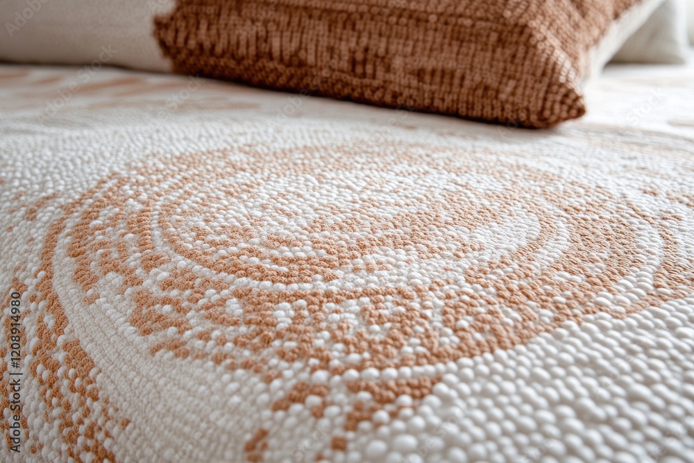 Textured Fabric Close Up, Neutral Tones Textured Fabric Close Up, Neutral Tones