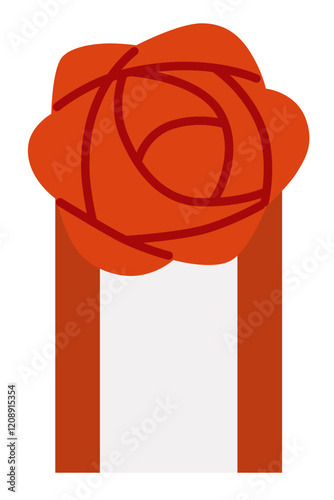 リボン胸章のベクターイラスト