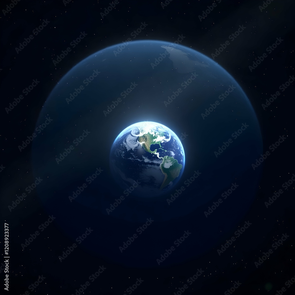 Fototapeta premium earth and moon