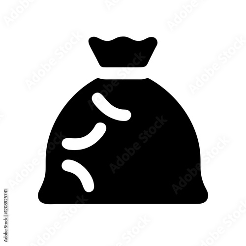 plastic garbage bag icon design