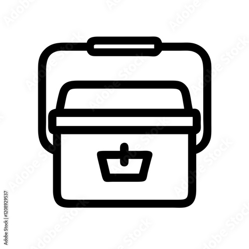 portable cooler icon design