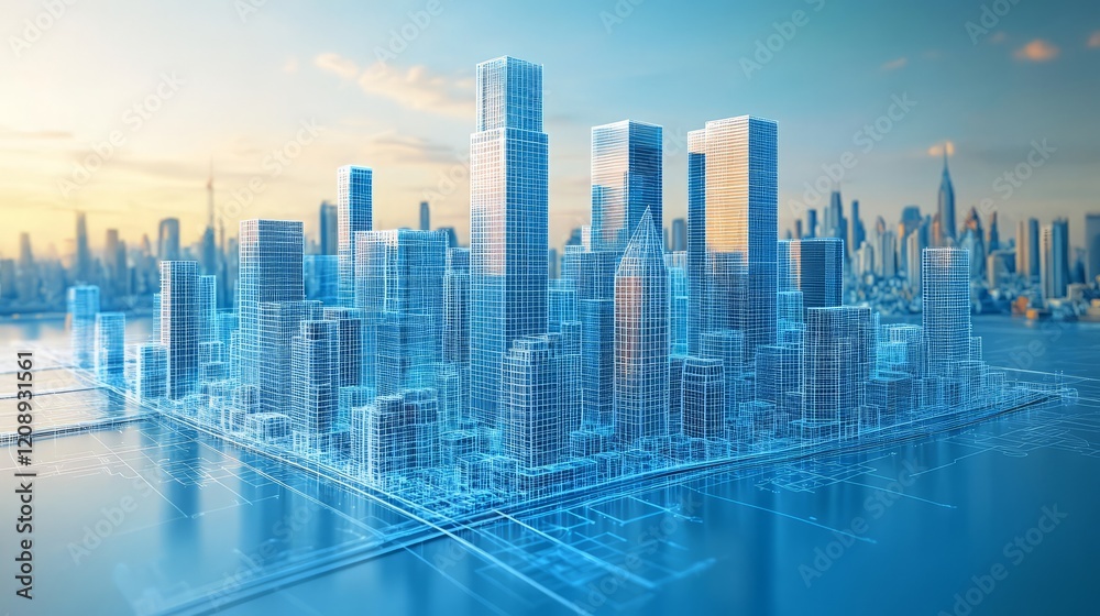 A futuristic city skyline featuring modern architecture and advanced technological design. A futuristic city skyline featuring modern architecture and advanced technological design.
