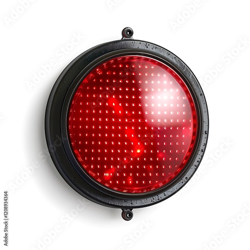 Car brake light isolated on white background