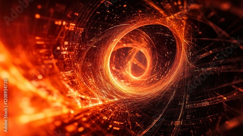 Modern digital abstract 3D background. Can be used in the description of network abilities, technological processes, digital storages, science, education, etc