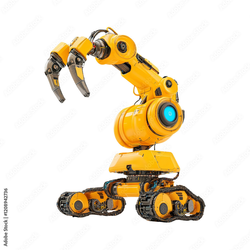 Factory technology close-up on robotic automation Factory technology close-up on robotic automation