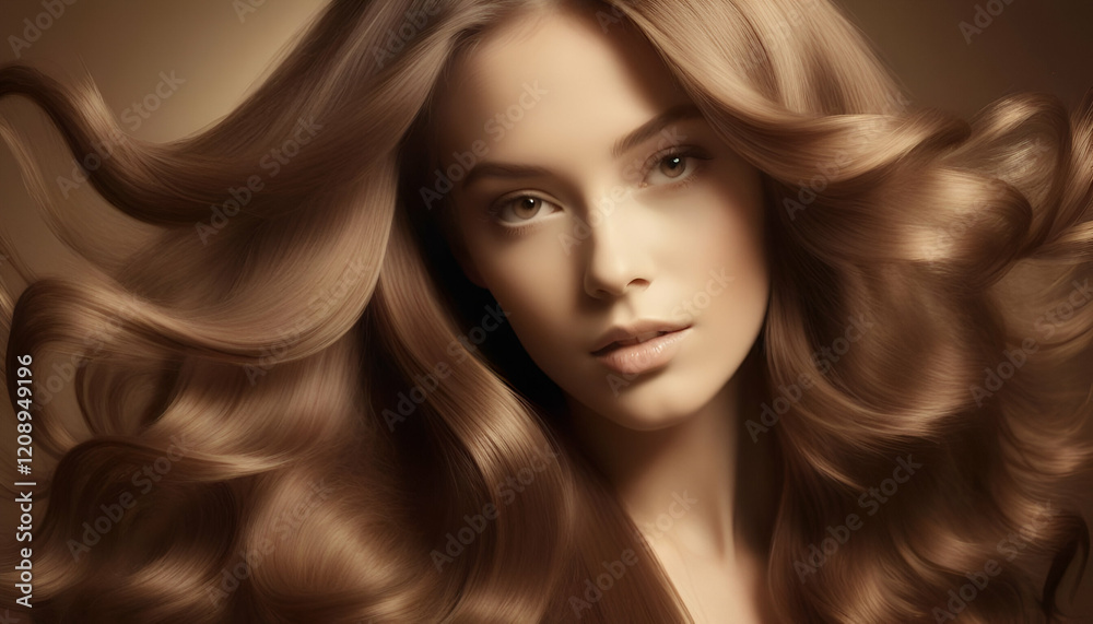 Fototapeta premium multi color hair extensions isolated on white background ai 
