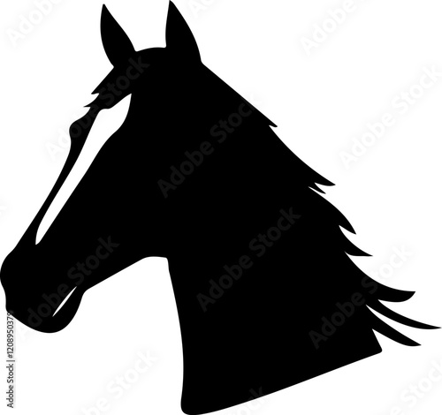 Horse Head Silhouette Designs, Elegant Horse Head Art, Minimalist Horse Silhouettes, Modern Horse Head Design, Abstract Horse Silhouette Art, Graceful Horse Head Profiles, Stylish Horse Silhouette Pat