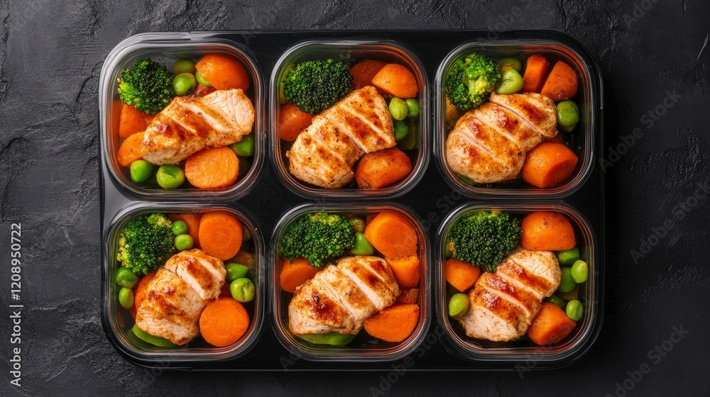 Healthy Meal Prep with Grilled Chicken and Colorful Vegetables for Nutrition Healthy Meal Prep with Grilled Chicken and Colorful Vegetables for Nutrition