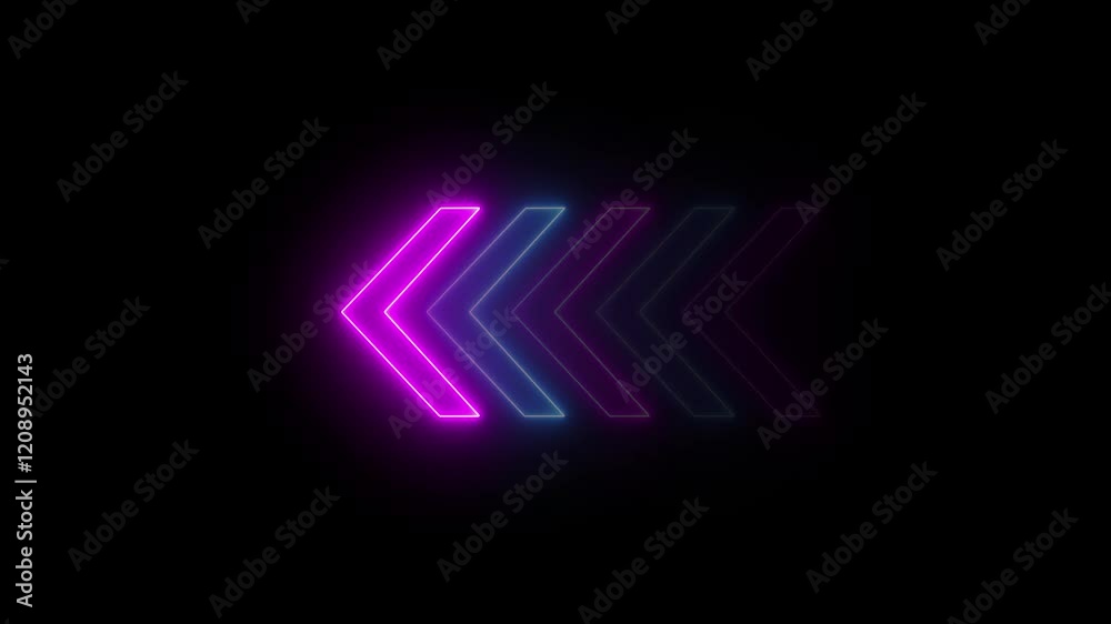 Glowing Neon Arrows. Glowing Neon Arrows.
