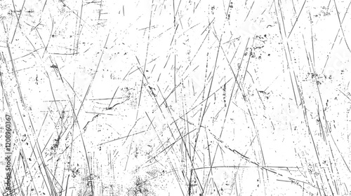 White background on sketches texture. Vintage backdrop, Scratched, Distress Overlay Texture for Design. Distressed black sketches line texture.	