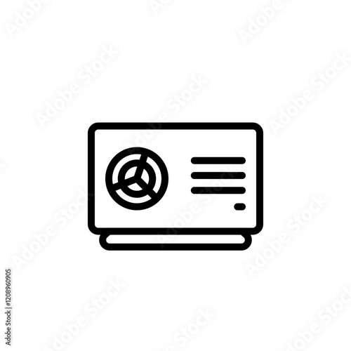 Air cooler icon in black line style isolated on white background