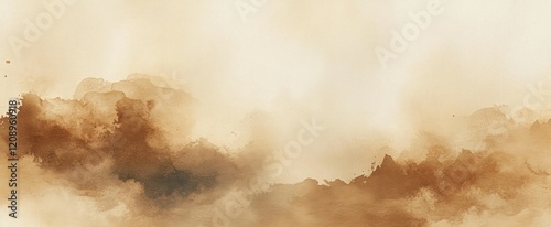 Abstract Watercolor Background Vintage Paper Texture Grunge with Brown Tones and Soft Light