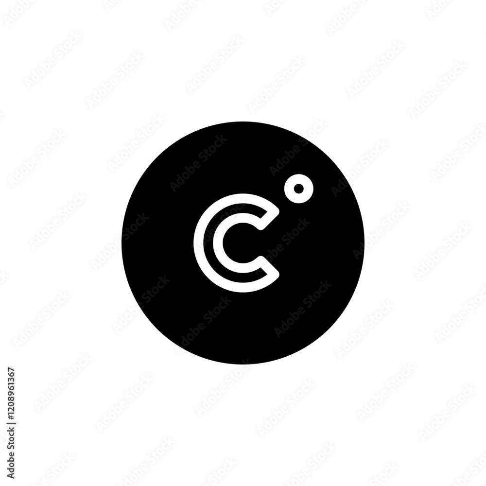 Degrees celsius icon symbol for website and graphic design Degrees celsius icon symbol for website and graphic design