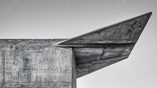 A precise focus on the wing of an aircraft, capturing the details of the aileron and wing joint, set against a bright white backdrop