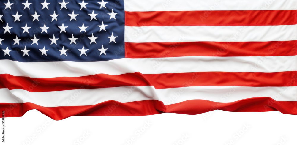Obraz premium PNG American flag banner american white american flag.