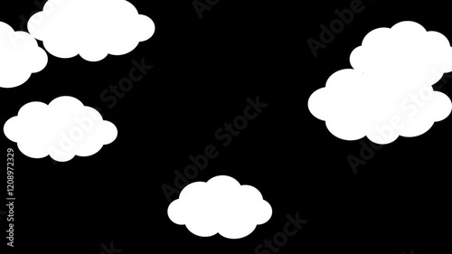 空に浮かぶ雲（透過）