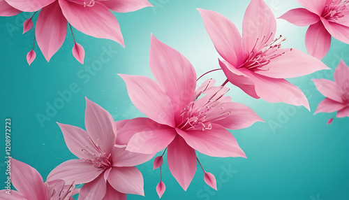 

Beautiful cyan background with pink highlights
By ksu photo