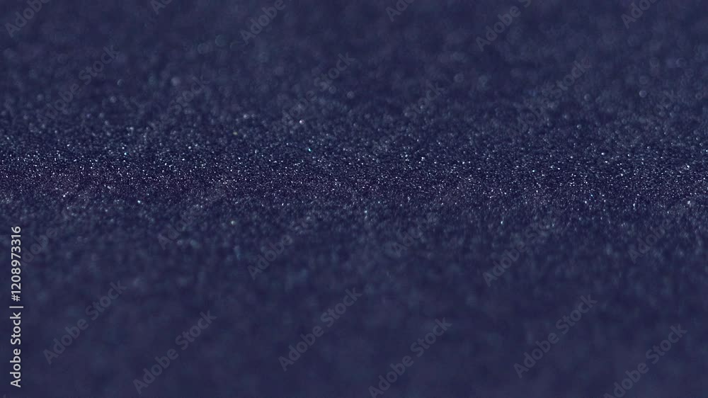 Dye mix. Paint grain texture. Black blue color gradient glitter sand particles surface art design with free space on abstract background.