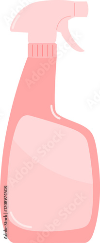 Illustration of Pink Cleaning Spray Bottle