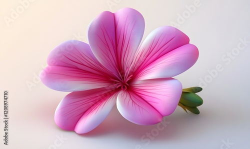 Pink flower blossom, studio shot, soft background, floral design