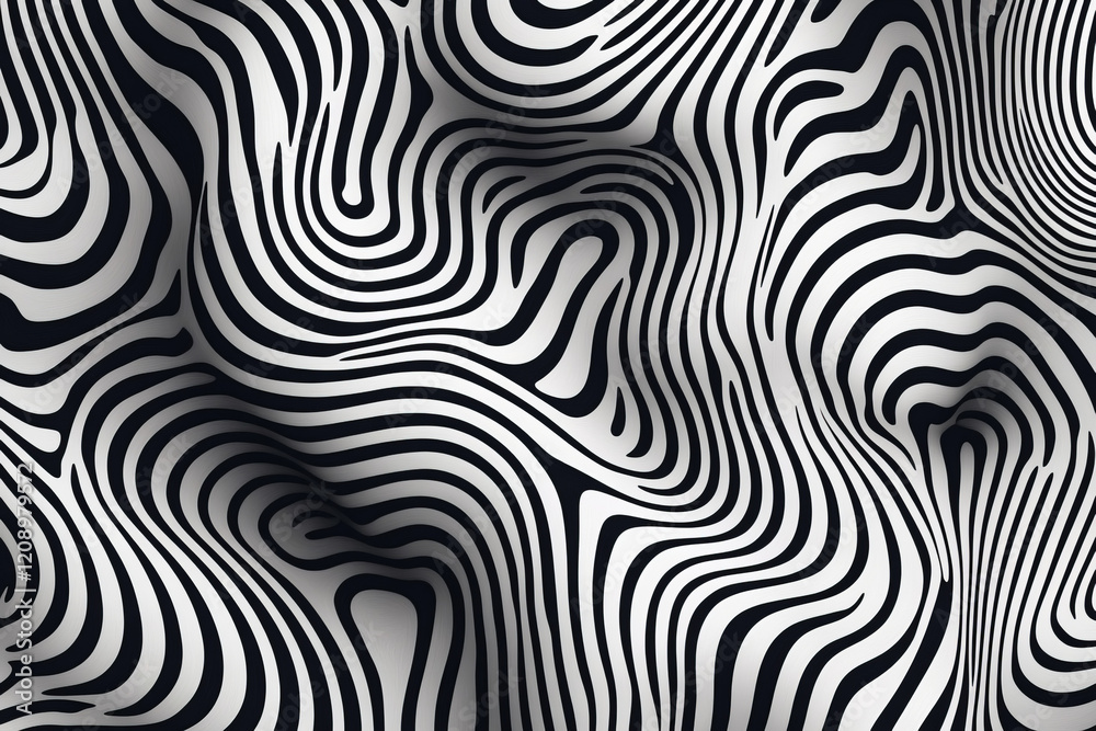 monochrome abstract swirl pattern with fluid black and white wavy lines creating a dynamic zebra stripe effect monochrome abstract swirl pattern with fluid black and white wavy lines creating a dynamic zebra stripe effect