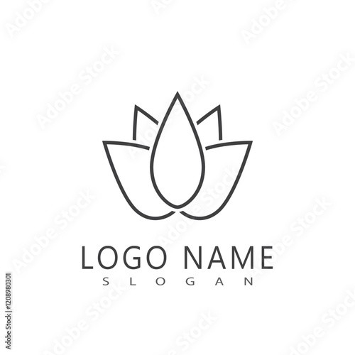 Beauty Vector lotus flowers design logo Template icon