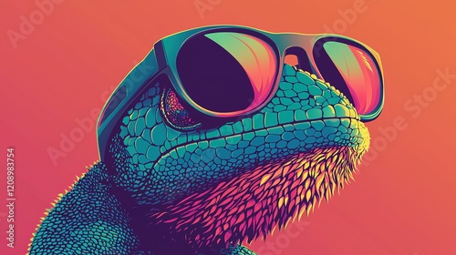 Cool Lizard in Sunglasses