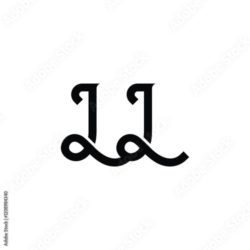 LL monogram logo design letter text name symbol monochrome logotype alphabet character simple logo photo