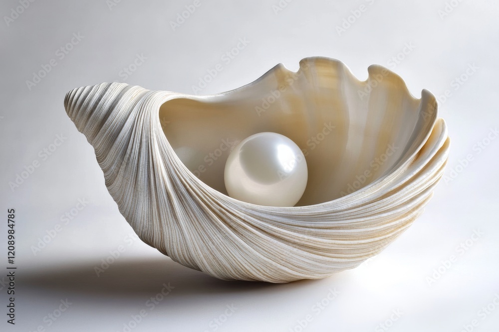 Artistic clam with a pearl inside. Artistic clam with a pearl inside.