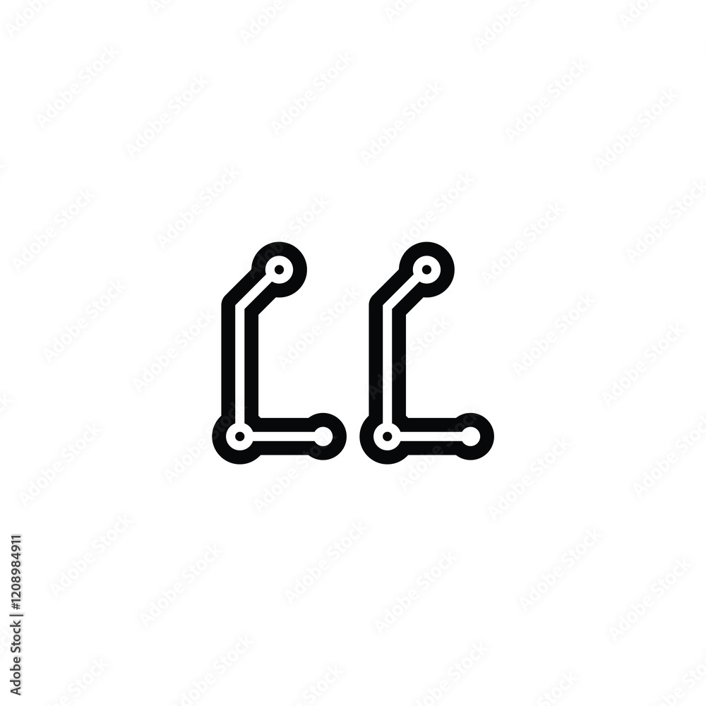 LL monogram logo design letter text name symbol monochrome logotype alphabet character simple logo LL monogram logo design letter text name symbol monochrome logotype alphabet character simple logo