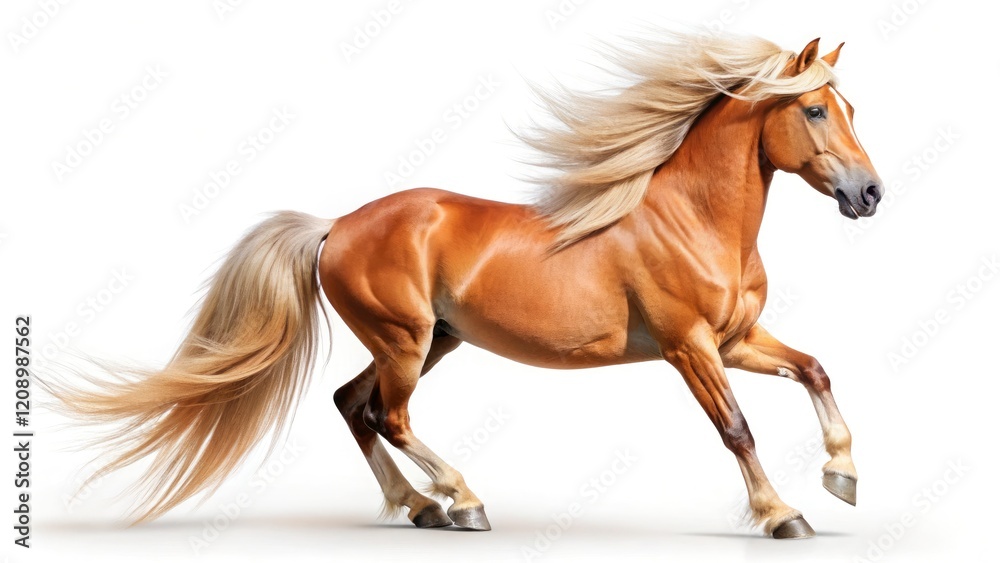 Obraz premium Stunning Welsh Pony, Beautiful Welsh Mountain Pony, Isolated Welsh Pony Image, Purebred Welsh Pony Photography, Welsh Cob Horse Pictures