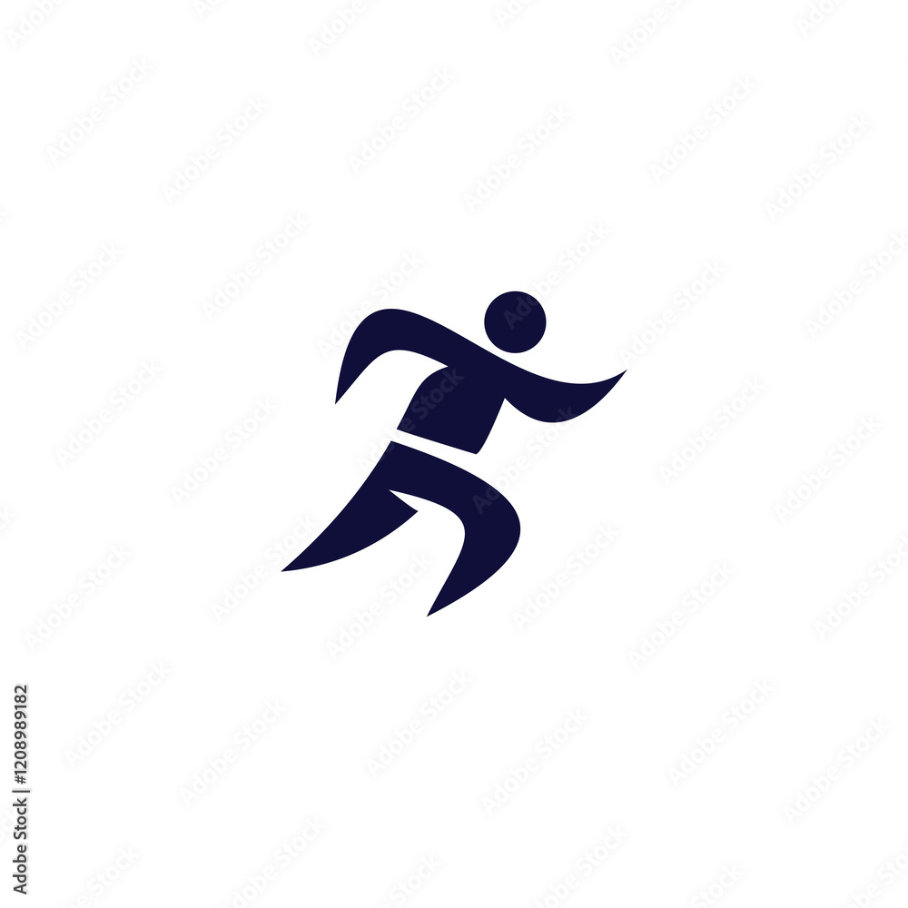 abstract logo design flat running abstract logo design flat running